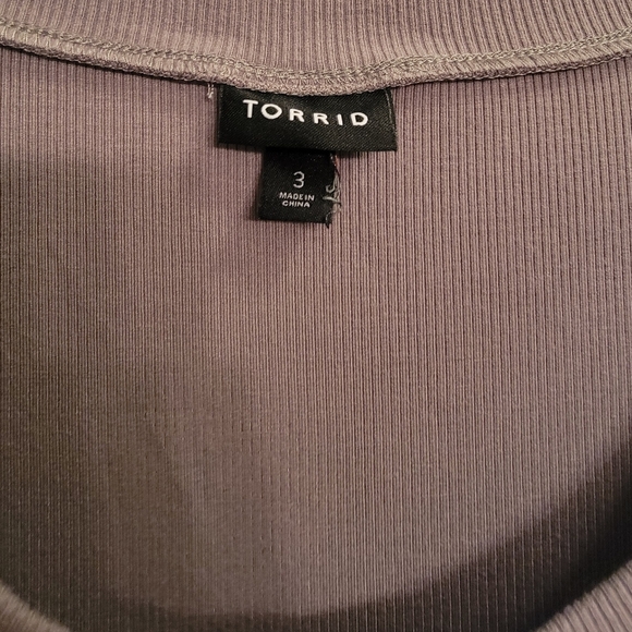 Torrid Soft Gray Ribbed Dress - Picture 3 of 4
